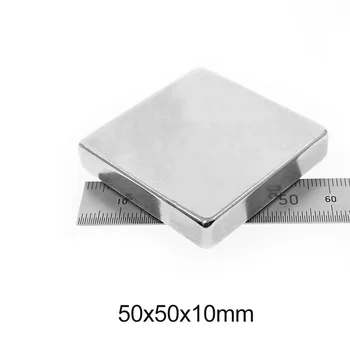 1/2/3PCS 50x50x10 Velik Debel Quadrate Trajni Magneti 50*50 mm Neodymium Magnetom N35 50x50x10mm Močno Magnetno 50*50*10 mm Slike