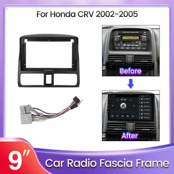 Android Avto multimedijski predvajalnik Okvir Kabel Za Honda CRV 2002 2003 2004 2005, ki se Uporablja Za 9 inch Gostiteljice Radio Fascijo Nosilec Žice Slike