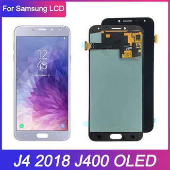 J400 Zaslon Za Samsung J4 2018 J400 J400F LCD-Zaslon OLED Zaslon na Dotik, Računalnike Skupščine Slike