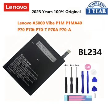 100% Prvotne Pravi 4000 mah BL234 Baterije S 3M lepilo nalepke za Lenovo P70 P70t P70-T P70A P70-A A5000 Vibe P1M P1MA40 Slike