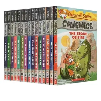 15 Knjig Geronimo Stilton Cavemice slikanica Otrokom Branje Knjiga za Mlade-Roman za odrasle angleške Komične Zgodbe Za Starost 5-12 Livros Slike