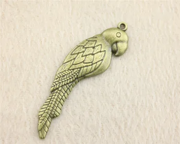 23pcs/veliko, 58*16mm antični bronasti Ptica čar Obeski DIY nakit za zapestnico, ogrlico, uhane Slike
