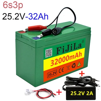 24V 32.0 Ah 6s 3p 18650 Baterija Litij-25.2 V 32000mAh Električna Kolesa z Motorjem/Električni/Li ion z Polnilnik Slike