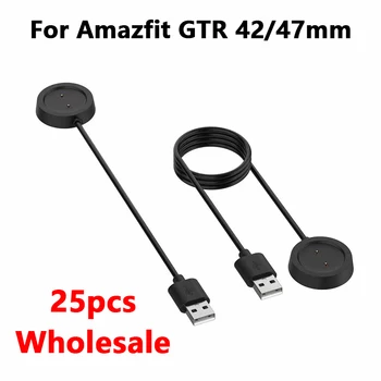 25pcs Debelo 100 cm USB Magnetni Polnjenje Dock Kabel Za Xiaomi Huami Amazfit GTS GTR 42mm 47mm T-Rex Watch Kabel Polnilnika Moč Slike