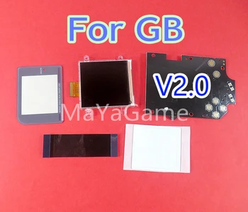 3sets Za GB GameBoy Označite V2.0 IPS LCD Full Zaslon Kompleti Zamenjava zaslon IPS z označite zaslon Stekla kombinacije Slike
