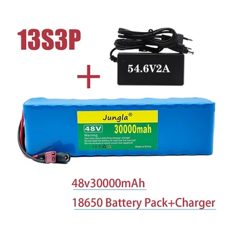48V Litij-Ionska Batterij 48V 30Ah 1000W 13S3P Litij-Ionska Batterij Voor 54.6 V E-fiets Elektrische Fiets Skuter Izpolnjeni Bms + Lader Slike