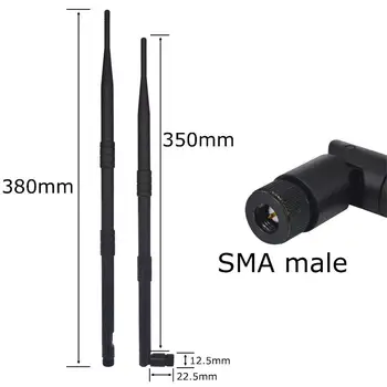 5 kos/veliko 2,4 GHz 9dBi WiFi 2.4 g Antene Antenski SMA Moški brezžični usmerjevalnik 43 cm ZA KARTICO PCI USB MODEM USB Brezžični Usmerjevalnik Slike