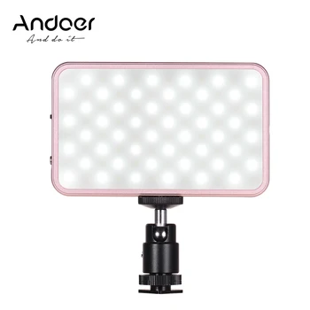 Andoer FL-08 Mini LED Video Luč Plošča z Bliskavico vgrajena Akumulatorska Baterija za Canon, Nikon, Sony DSLR Fotoaparat Slike