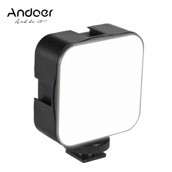Andoer LED Video Luč Mini Prenosni 49 Kroglice Zatemniti LED Video Plošča Svetlobe 6500K za Canon, Nikon, Sony DSLR Fotoaparat z Bliskavico Slike