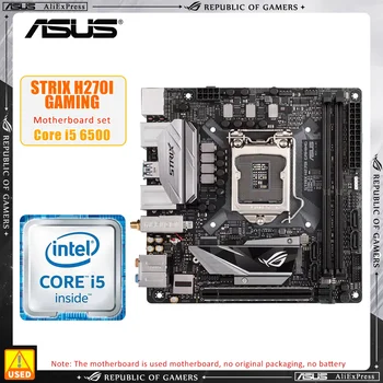 ASUS ROG STRIX H270I GAMING+i5 6500 LGA 1151 Matično ploščo KIt Intel H270 DDR4 32GB M. 2 USB3.1 PCI-E 3.0, Mini-ITX Za 7./6. gen Slike