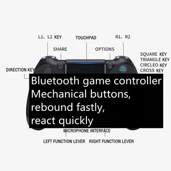 Bluetooth Krmilnik Za PS4 Brezžični Gamepad Palčko Igre Konzole Ročico USB Šest-osni Dvojno Vibracije Joypad Dropshipping Slike