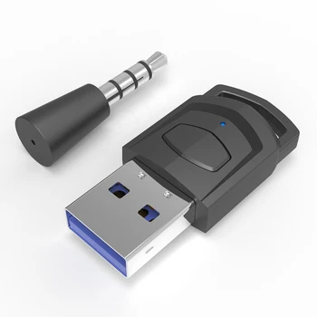 Bluetooth-združljiv Brezžični Adapter, Slušalke Oddajnik za PS5 PS4 PC Sprejemnik Adapter Plug and Play Slike