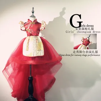 Ekskluzivno oblikovanje Cvet Dekle Zaostajajo Poroka Obleke, Visoke Kakovosti tassel Kitajski slog cheongsam MATURANTSKI rojstni dan obleko Slike