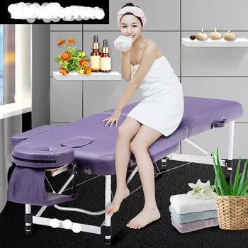 Enostavno prenosna zložljiva masaža posteljo lepoto posteljo masaža in fizioterapija akupunktura posteljo ogenj terapijo doma prenosni tatoo Slike