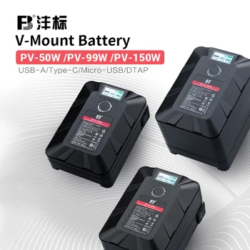 FB PV-50 W 90W 150W Mini V-Mount Baterije Powerbank PD USB-C 100w Polnjenje D-TAPNITE BP USB-C/-A za Kamere, ki so pametni telefoni, prenosniki Zaslon Slike