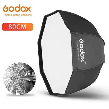 Godox 80 cm 31,5 leta v Prenosni Octagon Softbox Bliskavica Speedlight Speedlite Dežnik Softbox Broly Reflektor (Softbox Samo) Slike