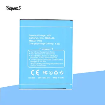iSkyamS 1x 2200mAh Visoke Kakovosti Nadomestna Baterija za Doogee Y-100 Y 100 Za DOOGEE Valencia 2 Y100 Pro Batteria Slike
