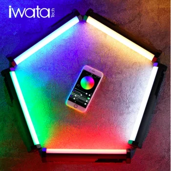 IWATA Magistrski Master S 6W Kompakten RGB LED Cev Svetlobe Prenosni Ročni Fotografija Razsvetljavo Držijo Telefon APP Nadzor Slike