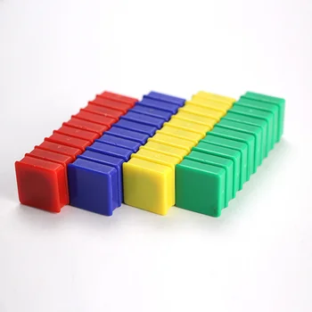 Kvadratni Magnetni Gumbi Hladilnik Nalepke 4 Barve Neobvezno Dolžina 20x20mm Širina za Pisarniško in Šolsko Uporabo 4packs Slike