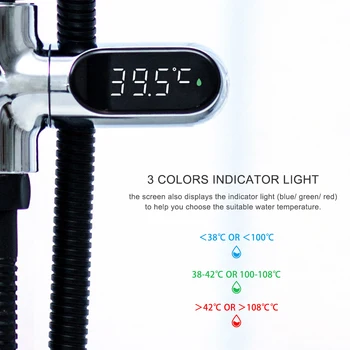 LED Zaslon Vode Merilnik Digitalni Tuš Termometer Kopel nadzorovanja Temperature Vode-temperatura Merilnega Instrumenta ℃/℉ Slike