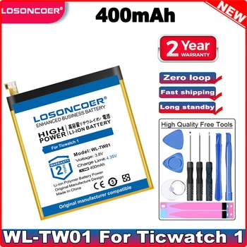 LOSONCOER 400mAh WL-TW01 Baterija Za Ticwatch 1 Slike