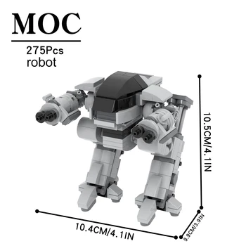 MOC1205 Film Serije Mecha Policija Robot Model MOC Vojne Opeke Akcijska Figura, Gradnik, Igrače Za Otroke Ustvarjalno Darilo Prijatelju Slike