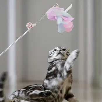 Mucek Teaser Igrača Pravljice Pisane Mačka Teaser Palico za Notranjo Mačke Kitty Slike