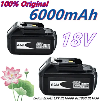 Neue Für 18V Makita Akku 6000mAh Aufladbare Moč Werkzeuge Batterie mit LED Li-Ion Ersatz LXT BL1860B BL1860 BL1850 Slike
