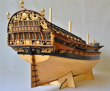 NIDALE Model Obsega 1/50 Lepe Muzej Ravni ladje model stavba Kit Klasične ruske vojne ladje Ingermanland 1715 ladje model Slike
