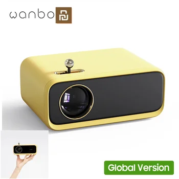 Nova Globalna Različica Wanbo Projektor X1-mini 1080P 200ANSI LCD Jasno Projekcijo Polno Steklo Objektiv LED 20000H Življenjska doba za Domači Kino Slike