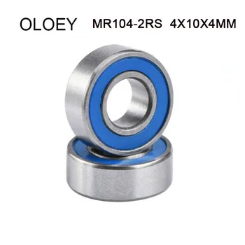 OLOEY 10/20 KOS MR104-2RS 4x10x4MM Miniaturni nosijo Modro pečat ABEC-3 kroglični ležaj skupščina je primerna in visoke kakovosti Slike