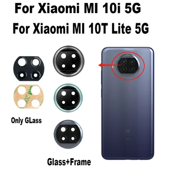 Original Za Xiaomi Mi 10T Lite 5G Nazaj Fotoaparat Stekla Zadnji Pokrovček Objektiva Kamere, se Z Okvirjem Imetnik Zamenjava M2007J17G Mi 10i Slike