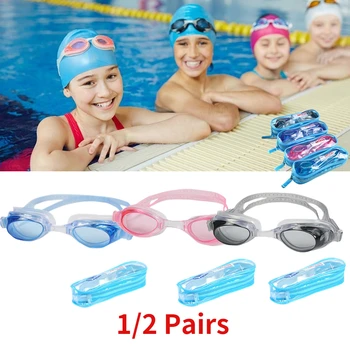 Plavalna Očala Anti-fog Anti-ultravijolični (High-definition Ravno Ogledalo za Odrasle Fante In Dekleta Silikona, Plavanje, Potapljanje Očala Slike