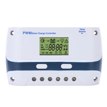 PWM Solarni Krmilnik kratkostična Zaščita za LCD Zaslon Solarni Regulator Baterija 12V 24V Več Obremenitev Dela Slike