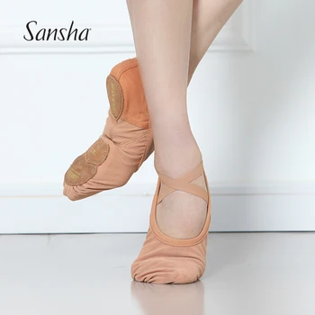 Sansha Odraslih Balet Čevlji 4-način Stretch Očesa 3 Split-edini model, Baletne Copate Roza Črni Plesni Copati ŠT.357M/ŠT.357X Slike