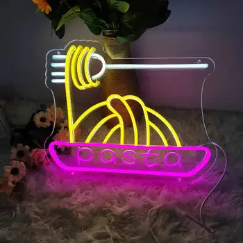 Testenine Neon Znak Led Ramen Rezanci Vroče Pse Pizza Design Visi Art Shop Trgovina, Restavracija, Prostor USB Osebnost Pogon Steno Dec Slike