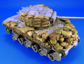 Unpainted Kit 1/35 M4A3 Sherman sandbag Oklep set ne vključuje tank slika Zgodovinski Slika Smolo Kit model Slike