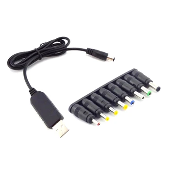 USB Power Boost Kabel USB na DC 9V Povečanje Pretvornik Kabel z 8 DC Glavo Večnamensko Pretvorbo Kabel Slike