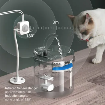 Vodnjak Pet Razpršilnik Vode Samodejni Inteligentni Promet Konstantno Temperaturo Vode Razpršilnik Samodejni Podajalnik Za Hišne Živali Slike