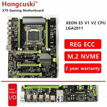 X79 NVME M. 2 PROCESORJA, matične plošče, LGA2011 V1 V2 DDR3 64 G ATX USB2.0 SATA3 PCI-E3.0 SSD Podporo REG ECC Pomnilnik In Xeon E5 Procesor Slike